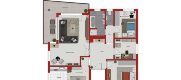 Квартира с 3 спальнями в Ашаффенбург, Германия № 271258 11