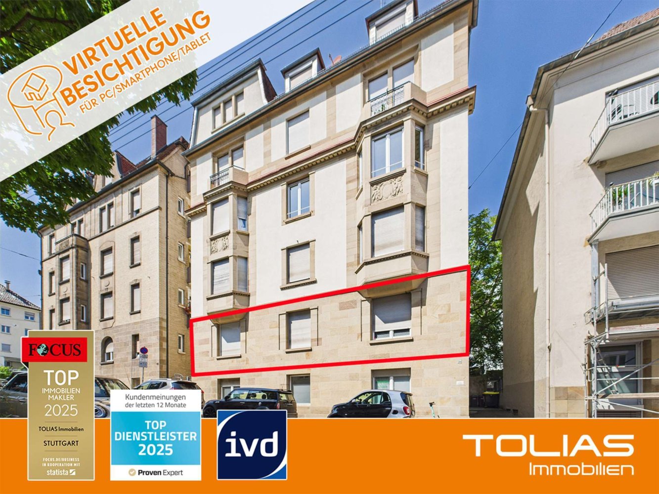 3-Zimmer Wohnung in Stuttgart, Germany, Nr. 320263