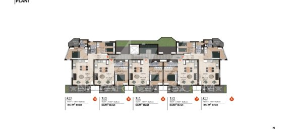 Apartment 1+1 in Alanya, Turkey No. 14448 24