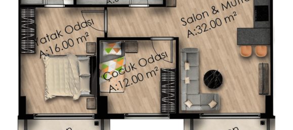 Apartment 1+1 in Alanya, Turkey No. 32305 17