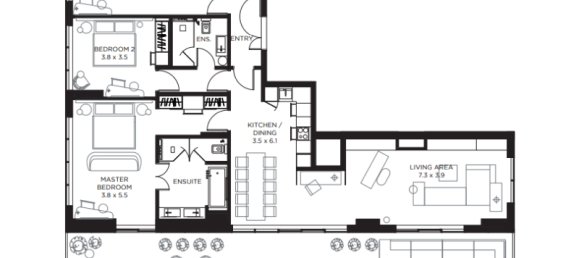 79m² Apartment in Palm Jumeirah, UAE No. 121319 3