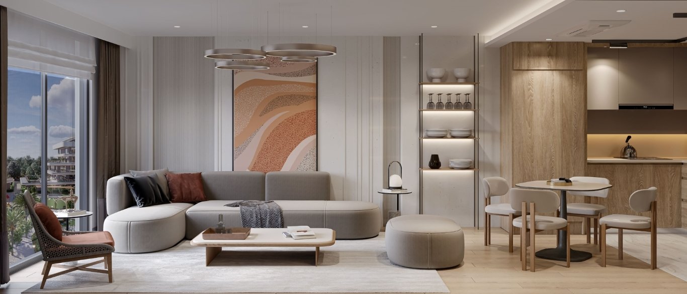 Apartamento de 2+1 en Zhiloj kompleks VIva Kundu ot Aderan Global, Antalya, Turkey No. 40132