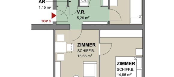 3 rooms Apartment in Schwechat, Austria No. 231313 3