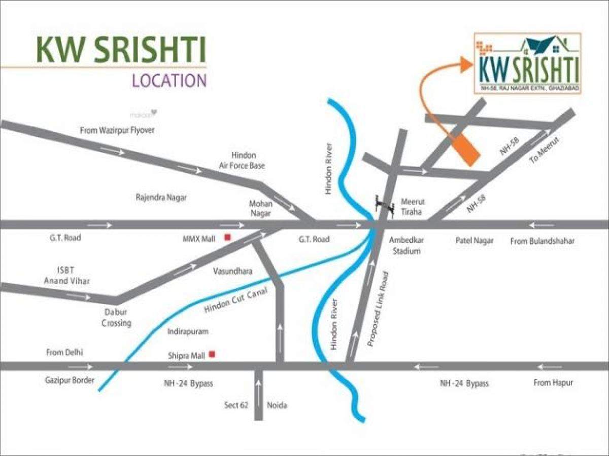 2 bedrooms House in Ghaziabad, India No. 60121