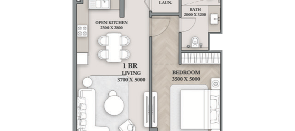 Apartamento de 1 dormitorio en Dubai, UAE No. 121082 3