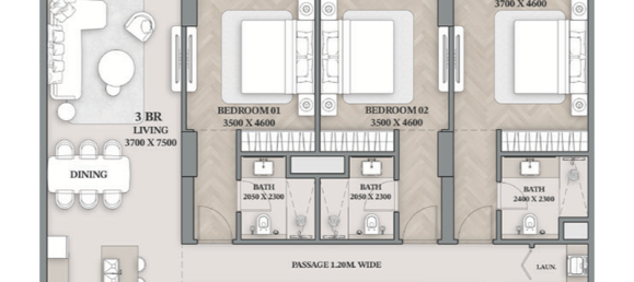 Apartamento de 1 dormitorio en Dubai, UAE No. 121082 5