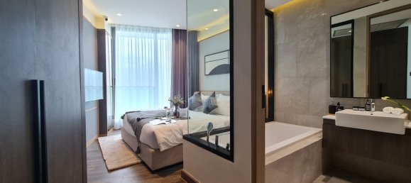 Квартира с 2 спальнями в Wyndham Grand Residences Wongamat Pattaya, Паттайя, Таиланд № 31893 14