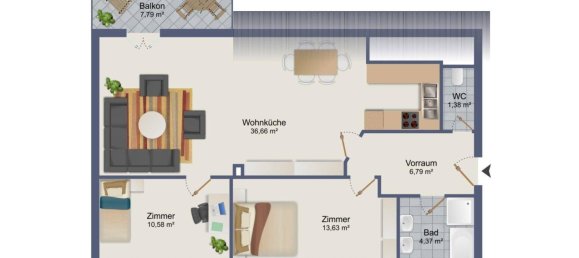 Apartamento de 3 habitaciónes en Leopoldsdorf, Austria No. 122718 14