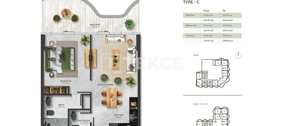 Apartamento T1 em Al Marjan Island, UAE N.º 123457 15