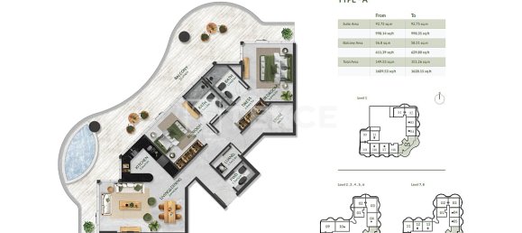 Apartamento T1 em Al Marjan Island, UAE N.º 123457 16