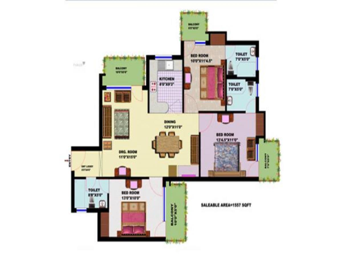 3 bedrooms House in Faridabad, India No. 15448