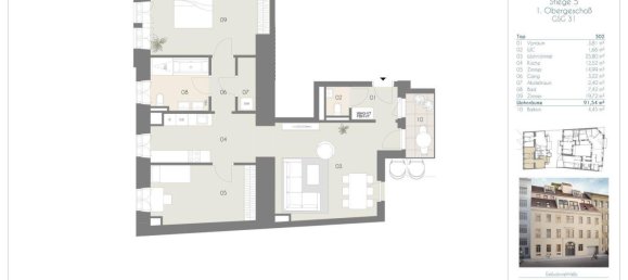 3 rooms Apartment in Wieden, Austria No. 5033 11