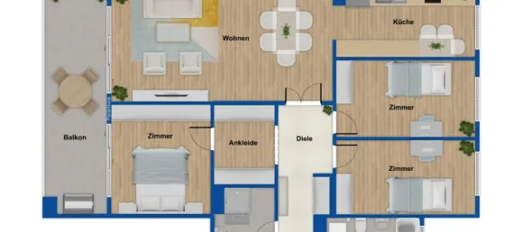 4غرفة شقة في Frankfurt am Main, Germany رقم 34307 12