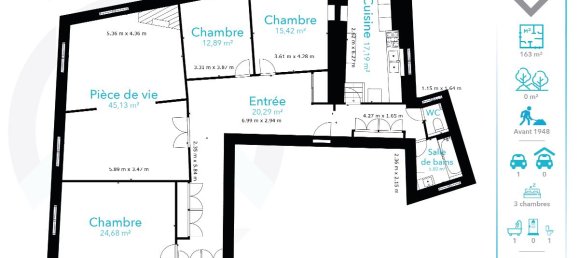 3 Schlafzimmer Wohnung in Nemours, France, Nr. 192410 6