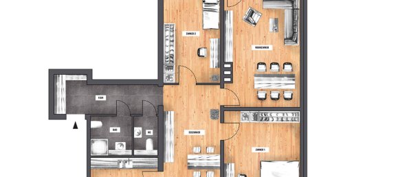 3غرفة شقة في Dusseldorf, Germany رقم 120456 11
