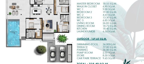 3 غرف نوم فيلا في Sivana Hills Hua Hin, Hua Hin, Thailand رقم 30076 16