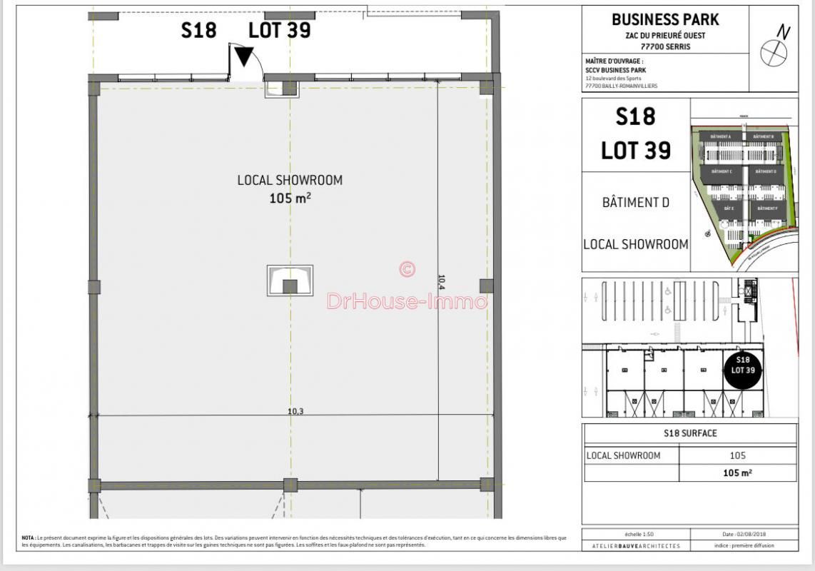 Propriété commerciale à Serris, France 105m² No. 178328