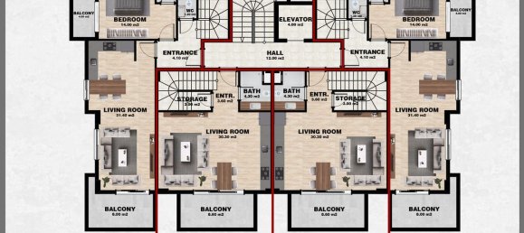 Apartment 1+1 in Oba, Turkey No. 31337 29
