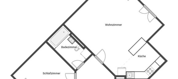 Квартира с 1 спальней в Лейпциг, Германия № 66619 11