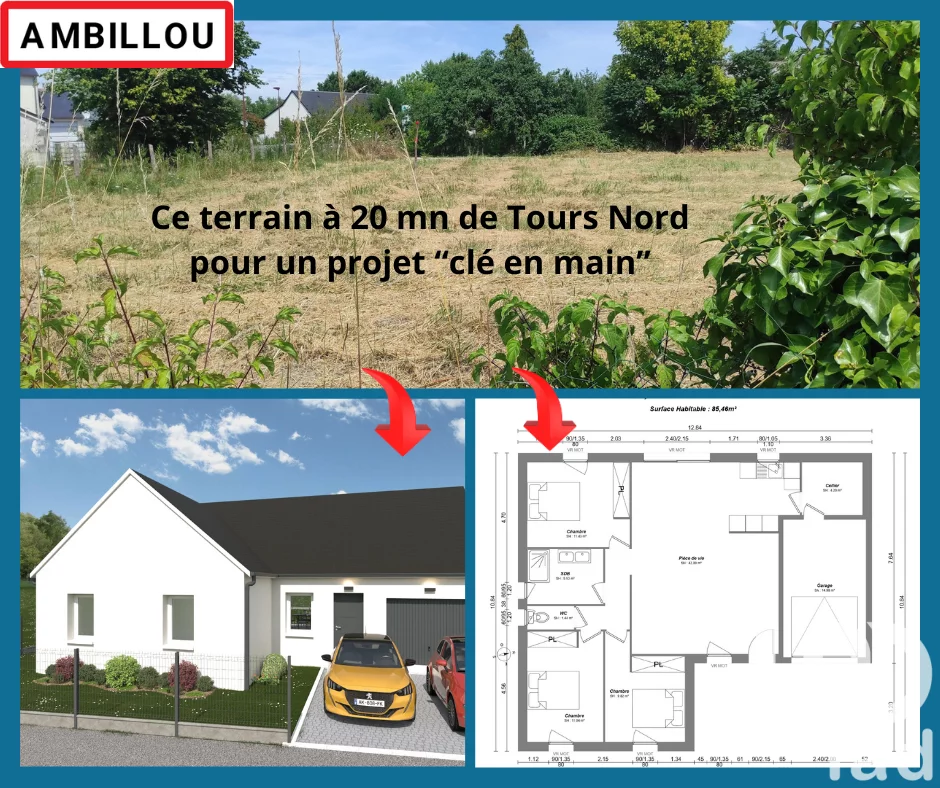 500m² Land in Ambillou, France No. 261124