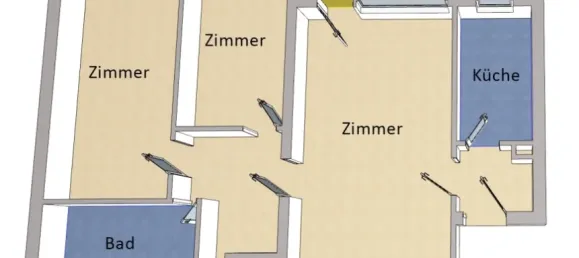 Apartamento de 3 divisões em Schoneberg, Germany N.º 48532 5