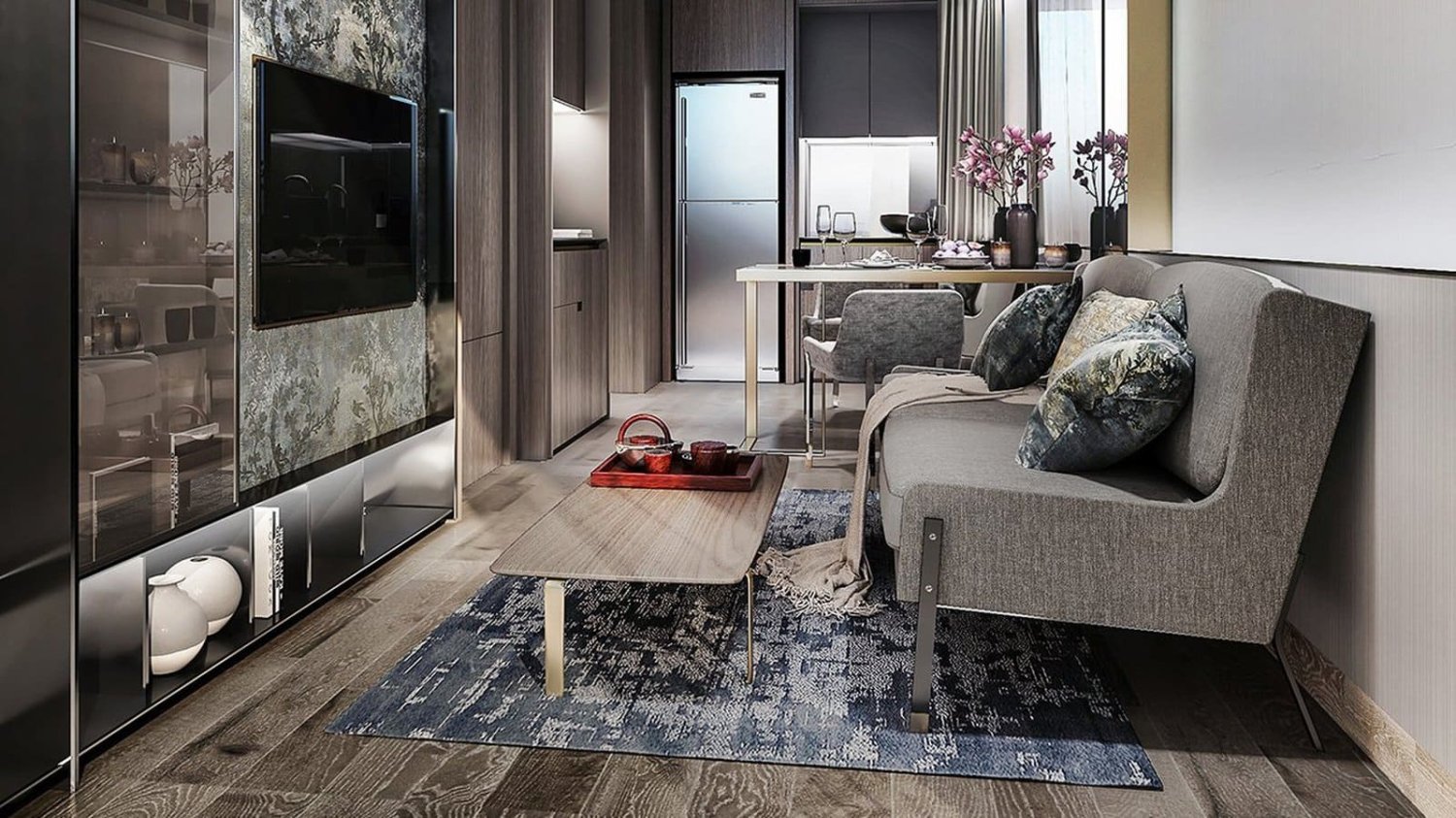 Кондоминиум  с 1 спальней в The Fine Bangkok, Бангкок, Таиланд № 28488