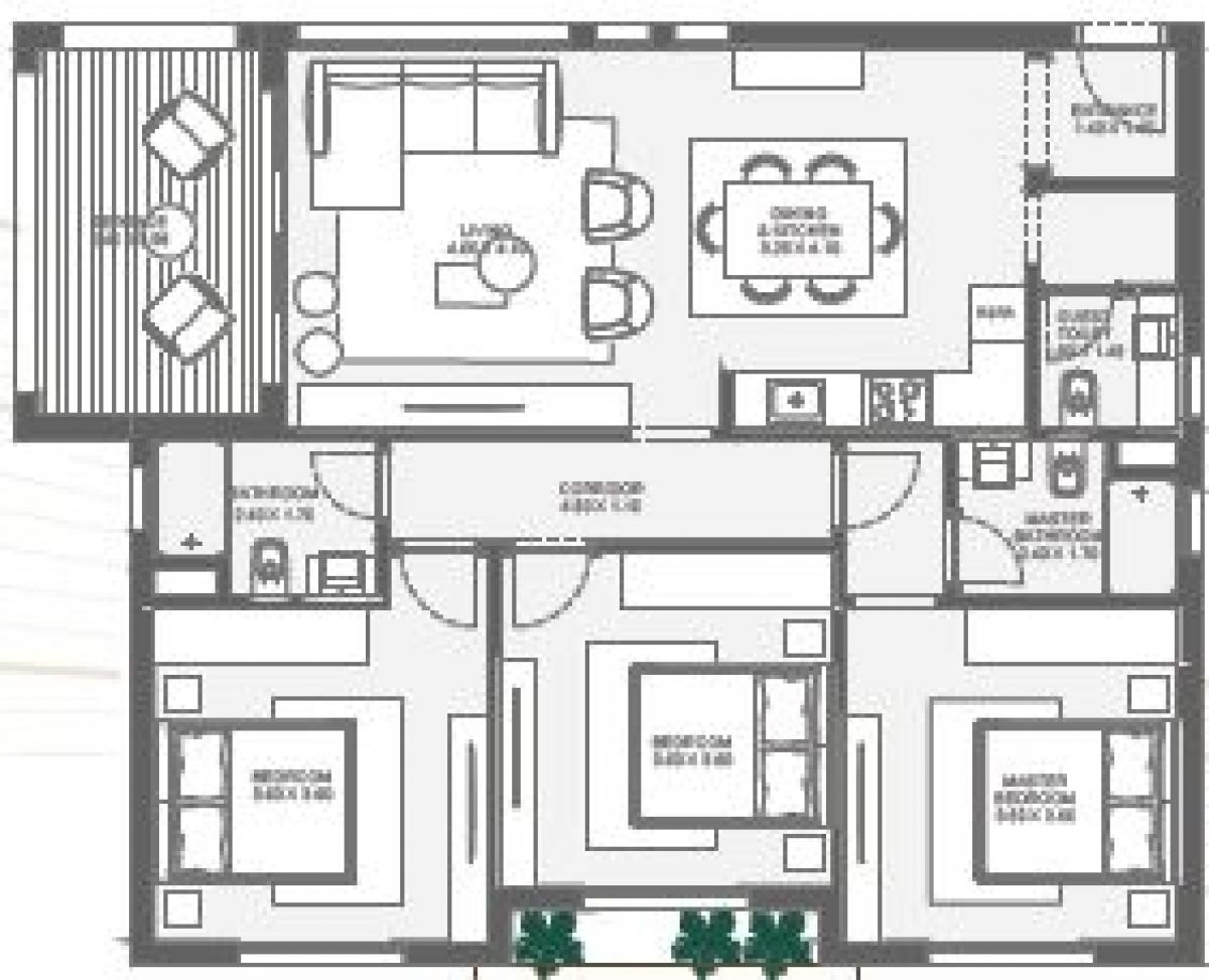 Apartamento com 3 quartos em condomínio em Red Sea, Egypt N.º 2099