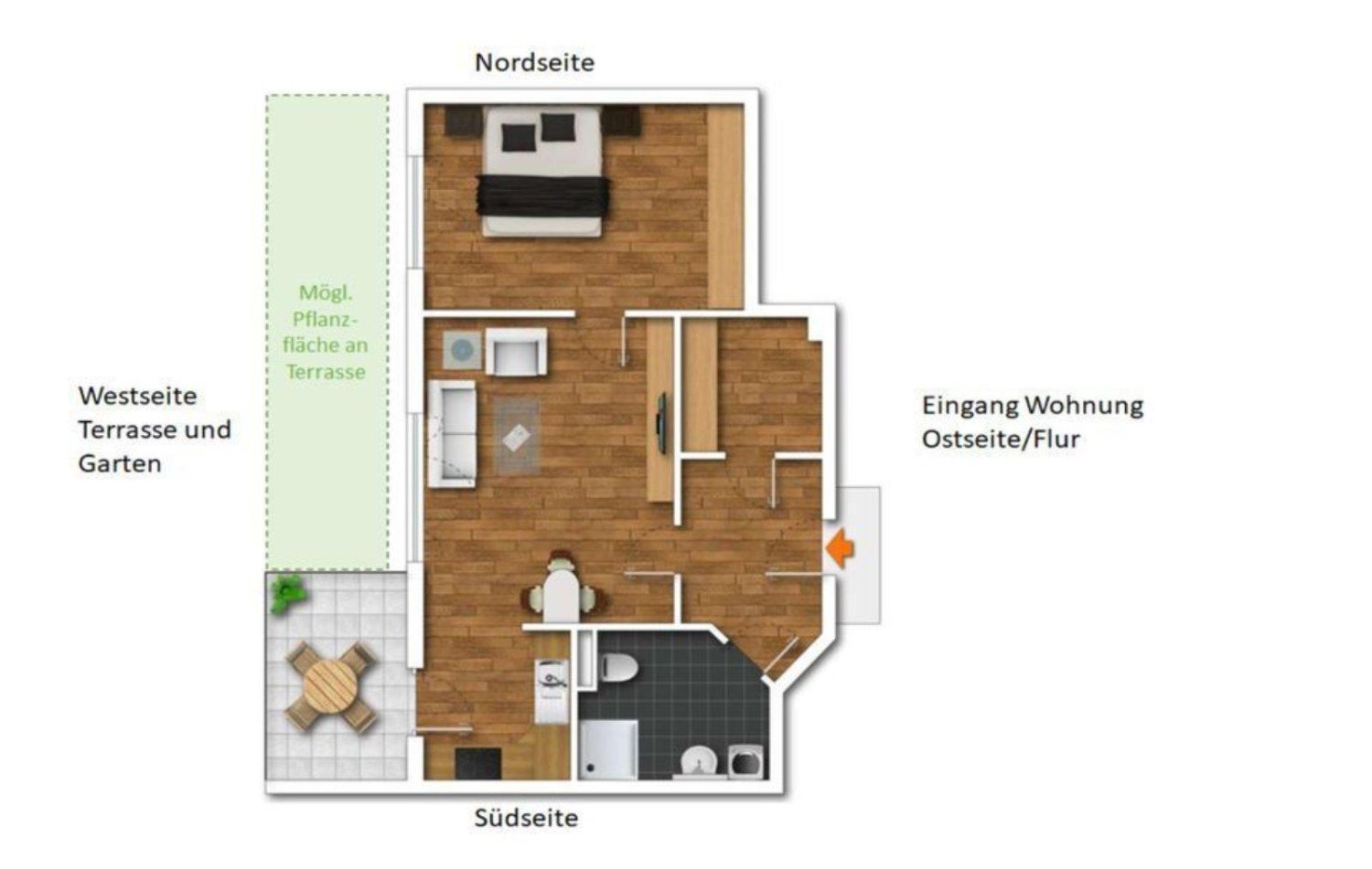 1 Schlafzimmer Wohnung in Bayreuth, Germany, Nr. 218628