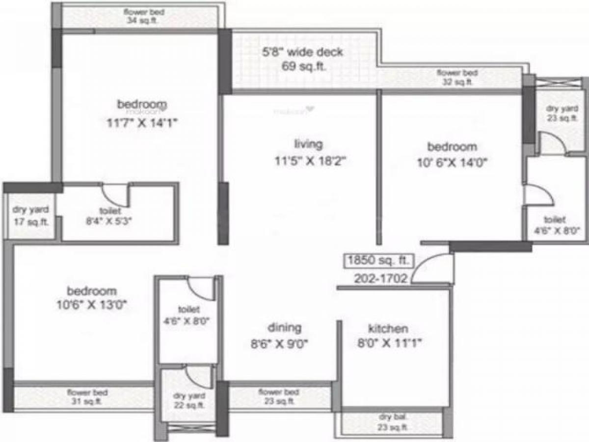 3 bedrooms House in Mumbai, India No. 63606