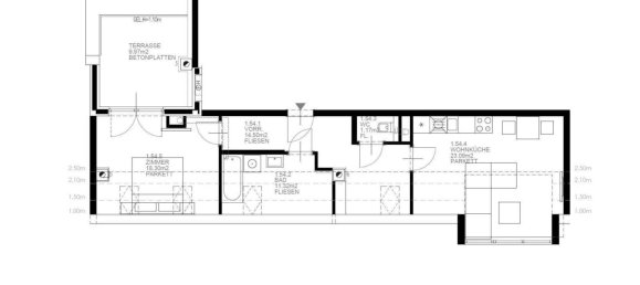 2 rooms Apartment in Favoriten, Austria No. 192068 2