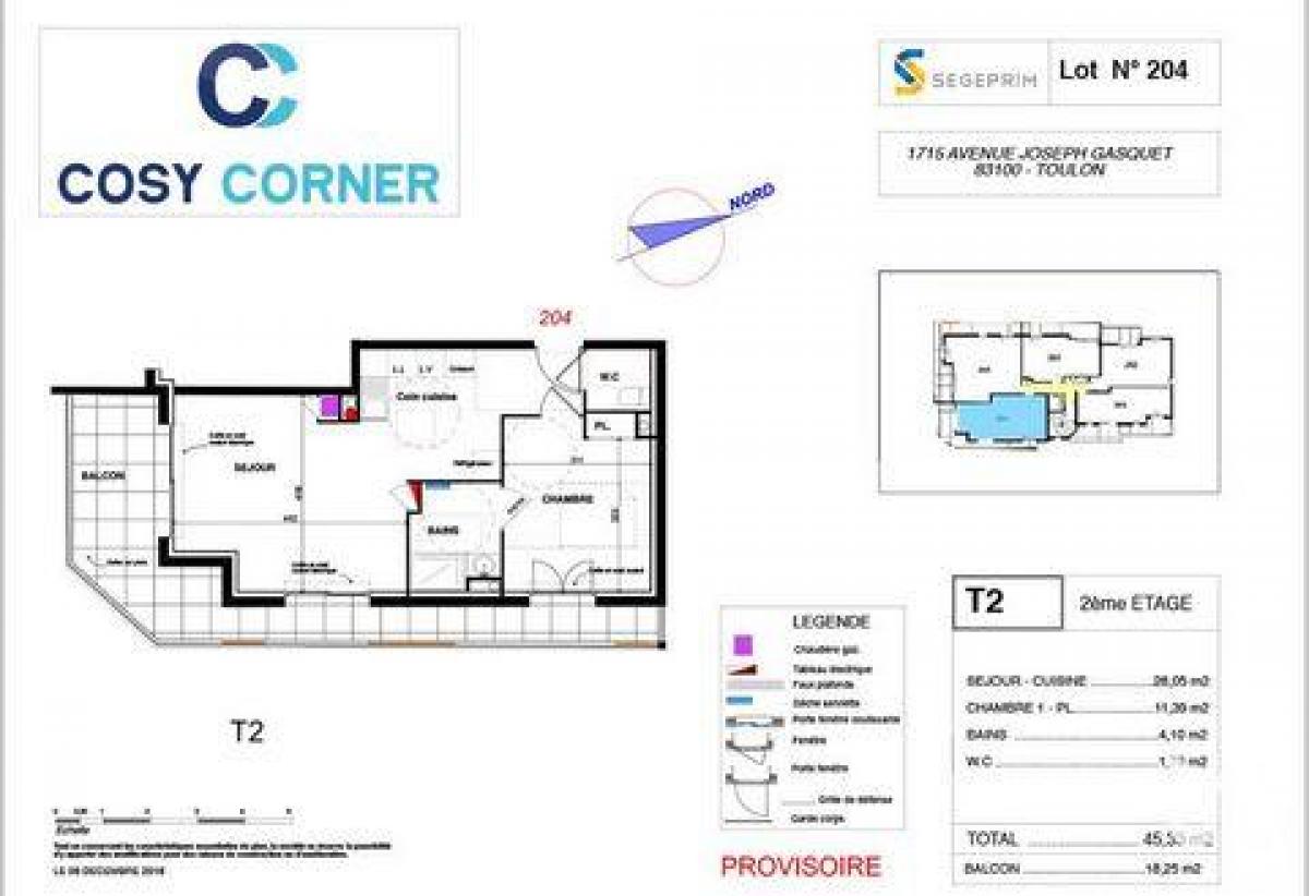 Studio-Eigentumswohnung in Toulon, France, Nr. 10373