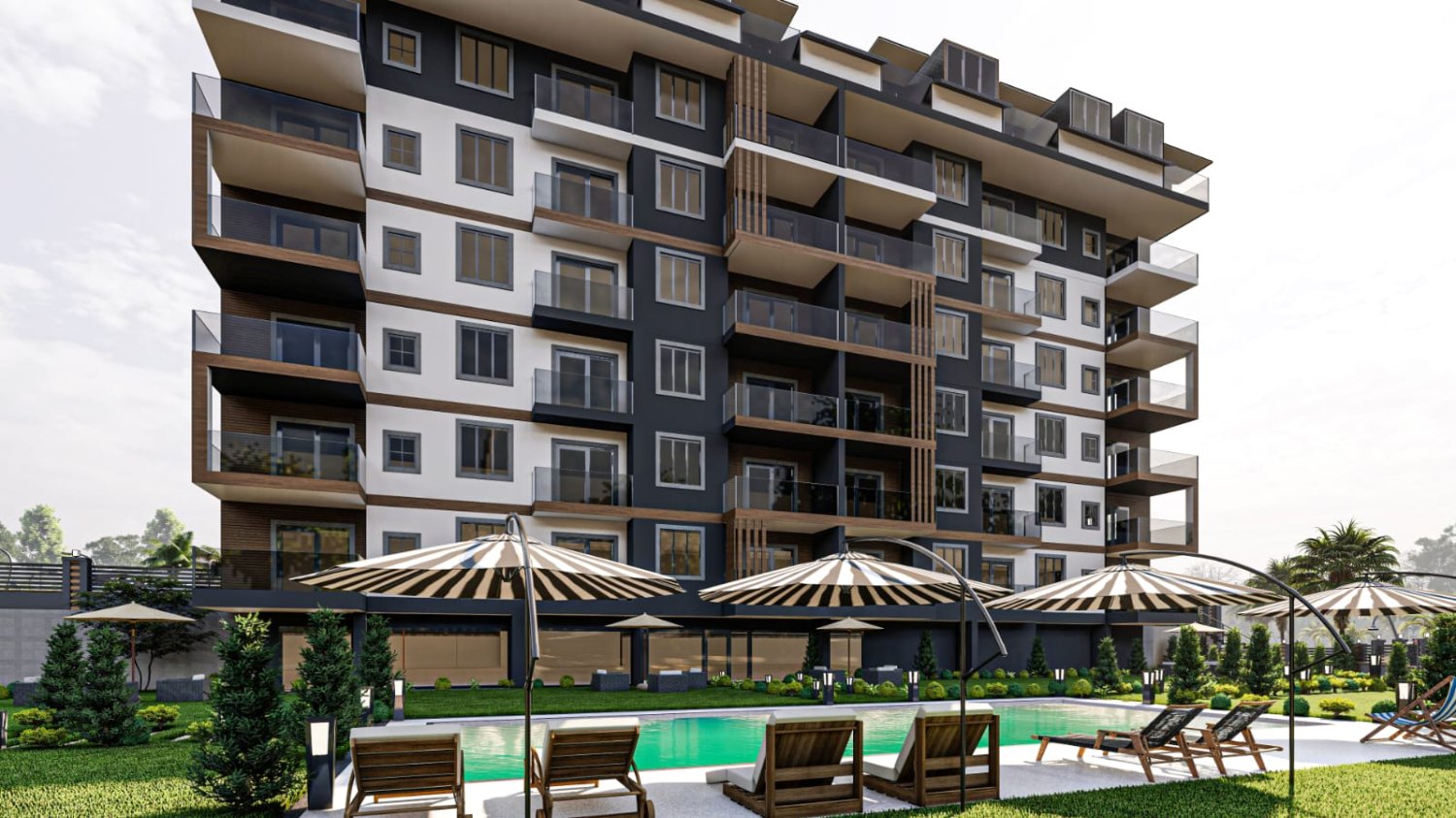 Wohnung 1+1 in Gazipasa, Turkey, Nr. 12845