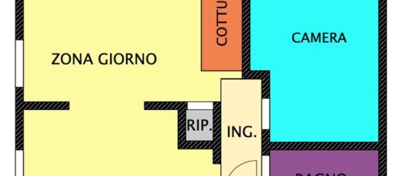 2 rooms Apartment in Florence, Italy No. 49590 3