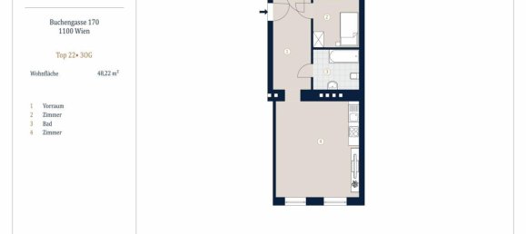 2 rooms Apartment in Favoriten, Austria No. 17962 13