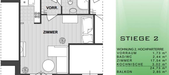 2 rooms Apartment in Penzing, Austria No. 185770 11