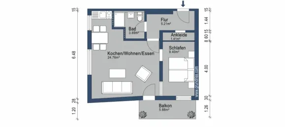 Apartamento de 1 dormitorio en Munich, Germany No. 195076 13