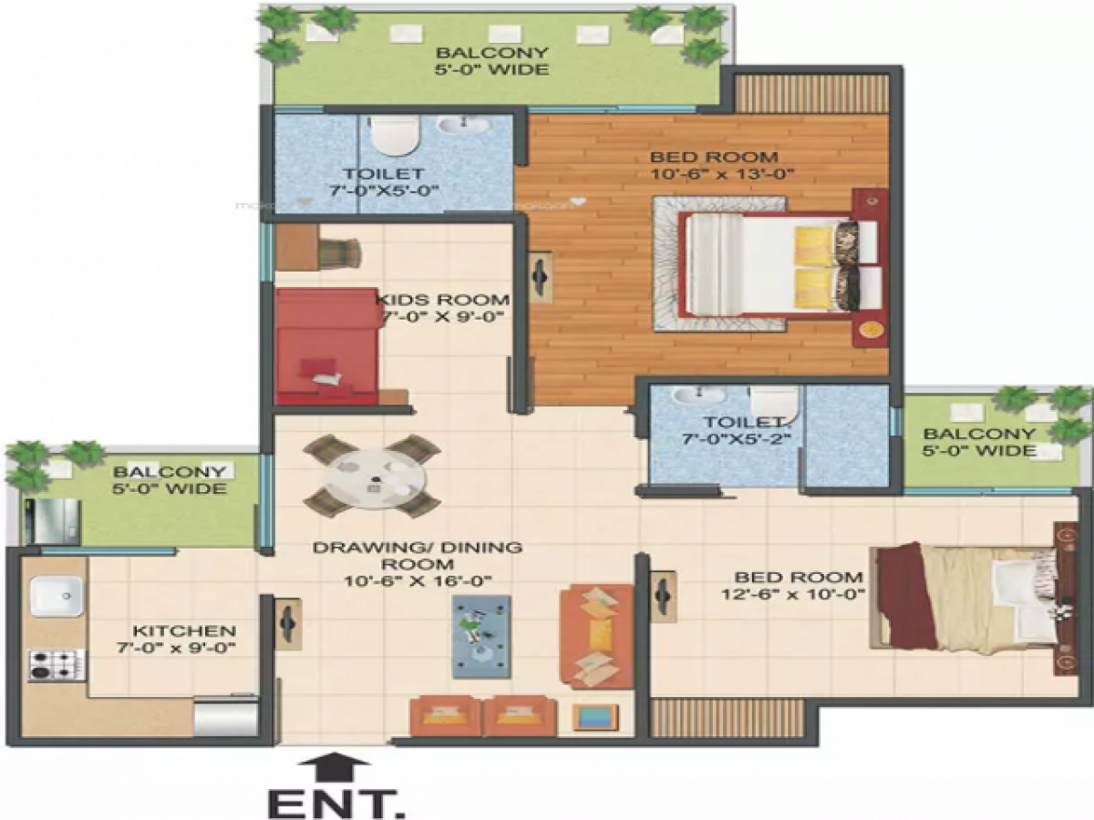 2 bedrooms House in Noida, India No. 67413