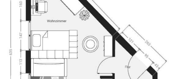 Квартира с 1 спальней в Coswig, Германия № 264229 4
