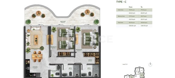 4 dormitorios apartamento en venta en Al Marjan Island, Ras Al Khaimah, UAE № 123460 18