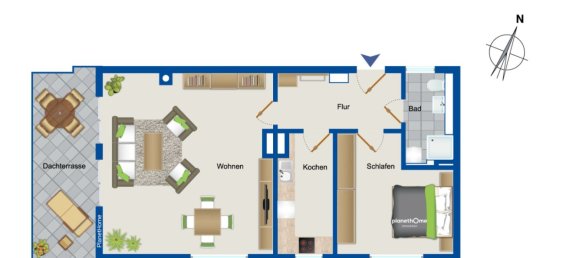 2غرفة شقة في Frankenthal, Germany رقم 94195 14