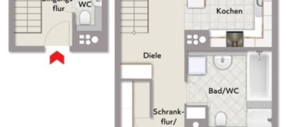 Дуплекс с 3 спальнями в Карлсруэ, Германия № 245838 14