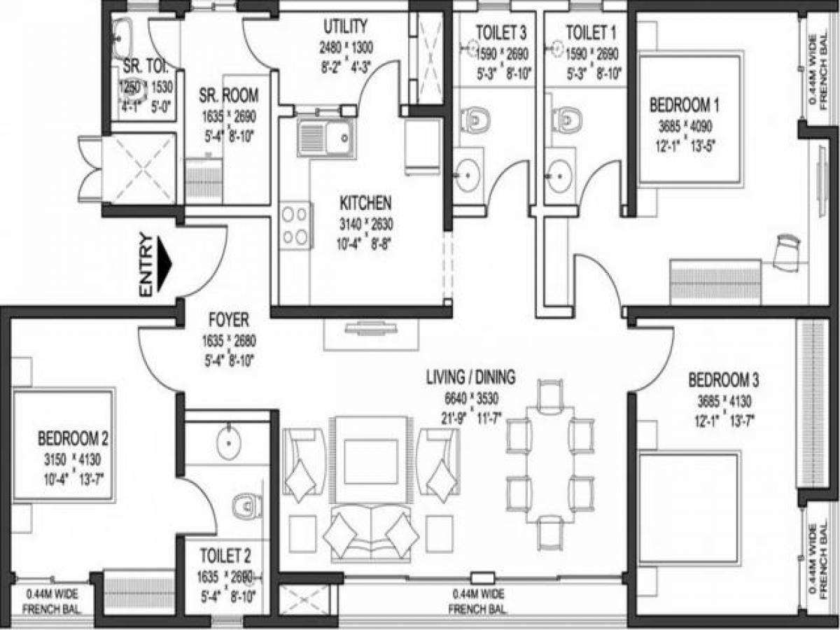 3 Schlafzimmer Haus in Bangalore, India, Nr. 15004