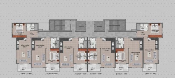 2-salle Appartement à Avsallar, Turkey No. 29931 16