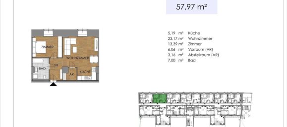 3 rooms Apartment in Bruck an der Leitha, Austria No. 197990 13
