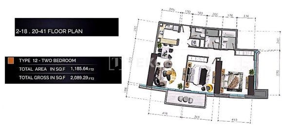 2 bedrooms Apartment in Business Bay, UAE No. 53527 13
