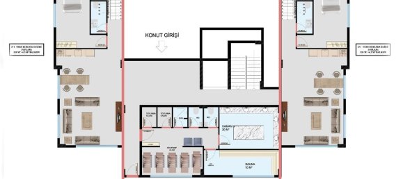 شقة 1+1 في Oba, Turkey رقم 5999 24