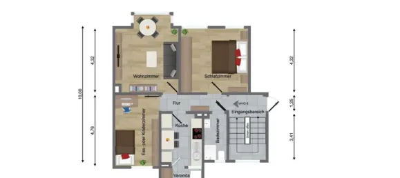 2 غرف نوم شقة في Pforzheim, Germany رقم 295550 14