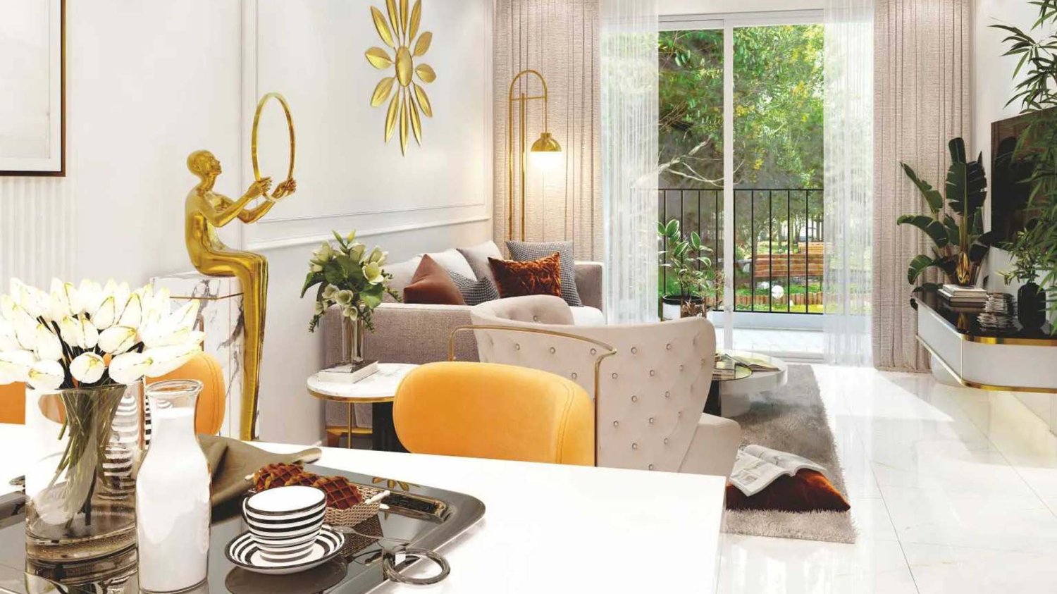 Квартира с 2 спальнями в VINCITORE VOLARE, Arjan, ОАЭ № 60130