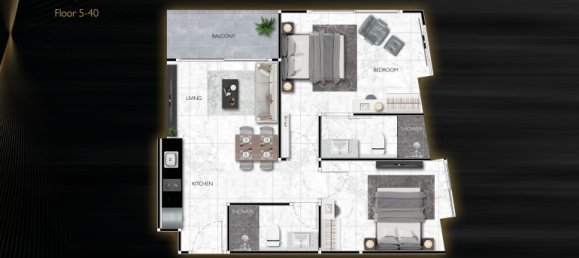 2 chambres Condo à Pattaya, Thailand No. 11638 21