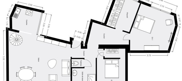 Apartamento de 3 dormitorios en Paris, France No. 167318 14